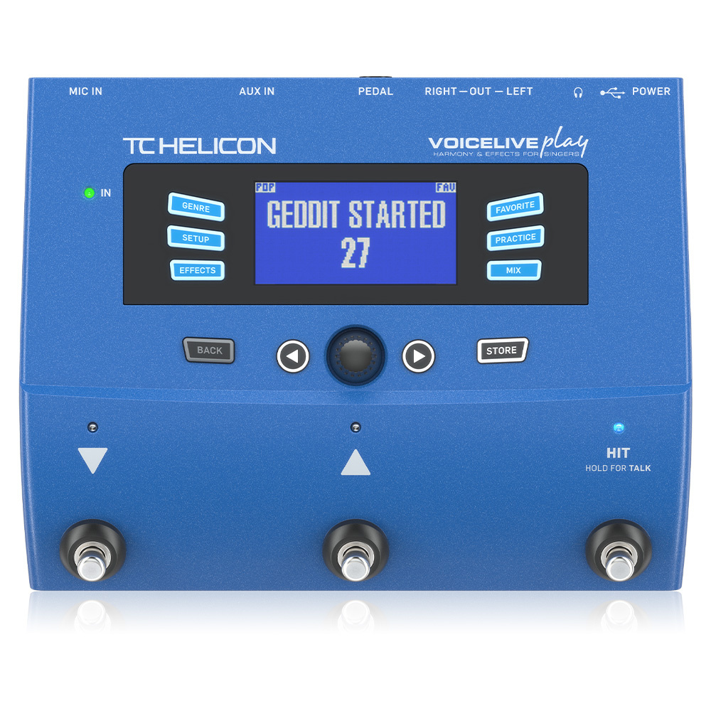TC Helicon VOICELIVE PLAY 3-Button Vocal Effects Stompbox with